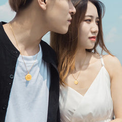 Vintage Jesus Couple Titanium Steel Necklace for All