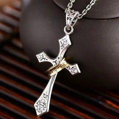 Sterling Silver Jesus Cross Pendant