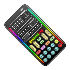 Portable Voice Changer Handheld Microphone Voice Changer with 8 Sound Effects Live Sound Card Voice ChangerHandheld Sound Card Mini Voice Changer Device