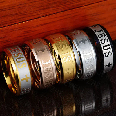 Faithful Cross Titanium Band